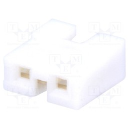 50 pcs : 68786-102LF - Jumper, pin strips, female, open, 2.54mm, 1x2, gold-plated, white