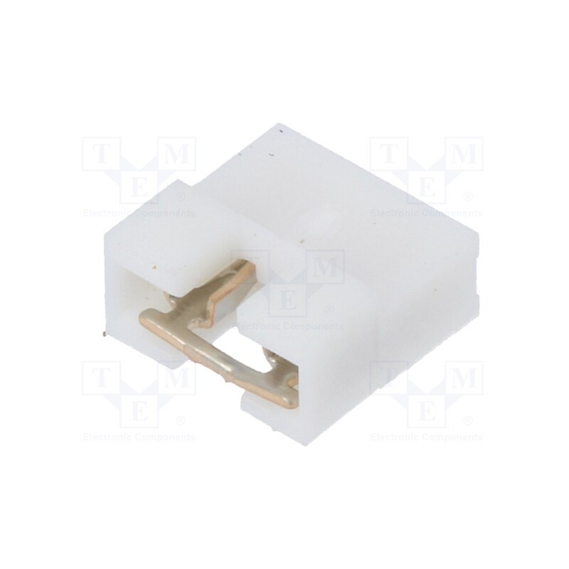 50 pcs : 68786-202LF - Jumper, pin strips, female, open, 2.54mm, 1x2, gold-plated, white