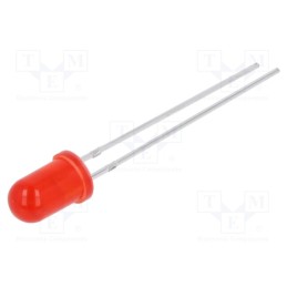20 pcs : N0R64L34 - LED, 5mm, red, 2500÷4500mcd, 40°, 1.9÷2.6V, No.of term: 2, -40÷85°C