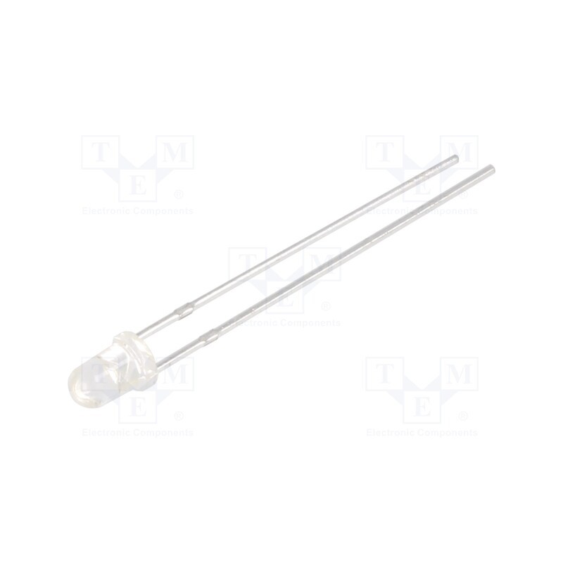 20 pcs : N0G33L43 - LED, 3mm, green, 16000÷30000mcd, 30°, 2.6÷3.2V, No.of term: 2, 60mW