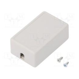 10 pcs : KM-3A/GY - Enclosure: for power supplies, X: 28mm, Y: 45mm, Z: 18mm, ABS, grey