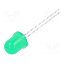 20 pcs : N0G37L06Z - LED, 8mm, green, 1000÷2500mcd, 45°, 2.9÷3.6V, No.of term: 2, 60mW