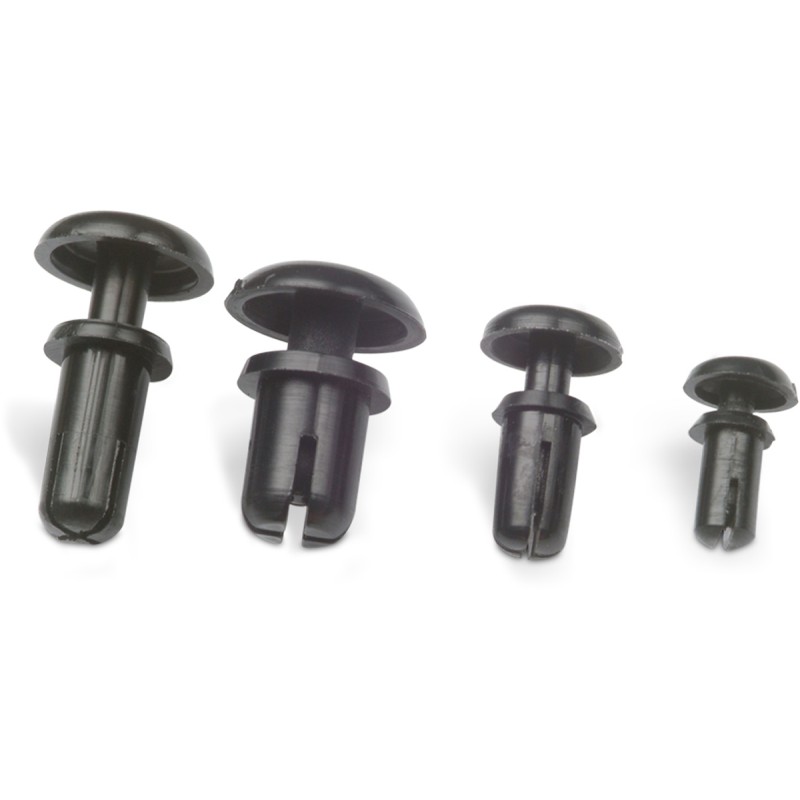 50 pcs - 700971100, 3.2mm High Nylon Snap Rivet Support for 2.6mm PCB Hole, 5mm Base