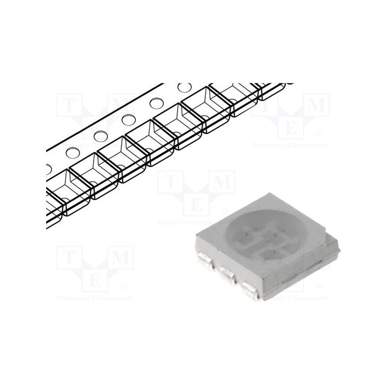 20 pcs : LL-R5050PGC-G5-1B - LED, SMD, 5050,PLCC6, green, 3500÷4500mcd, 5x5.5x1.5mm, 120°, 60mA