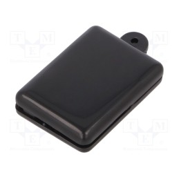 10 pcs : KM-9/BK - Enclosure: multipurpose, X: 31mm, Y: 44mm, Z: 9mm, with fixing lugs