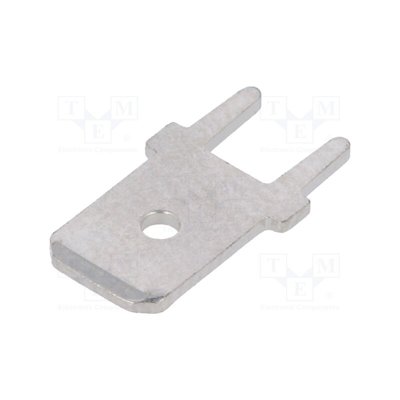 50 pcs : 726386-2 - Terminal: flat, 6.3mm, 0.8mm, male, THT, brass, tinned, straight