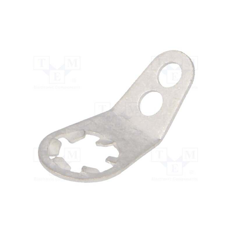 50 pcs : 7313 - Tip: solder lug ring, 0.45mm, M4, Ø: 4.4mm, soldering, screw, brass