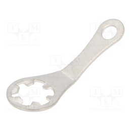 50 pcs : 7319 - Tip: solder lug ring, 0.45mm, M4, Ø: 4.4mm, soldering, screw, brass