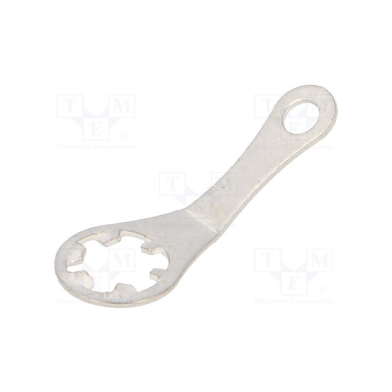 50 pcs : 7319 - Tip: solder lug ring, 0.45mm, M4, Ø: 4.4mm, soldering, screw, brass