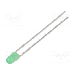 20 pcs : SSL-LX3044LGD - LED, 2.9mm, green, 30mcd, 60°, Front: convex, 2.2÷2.6V, No.of term: 2