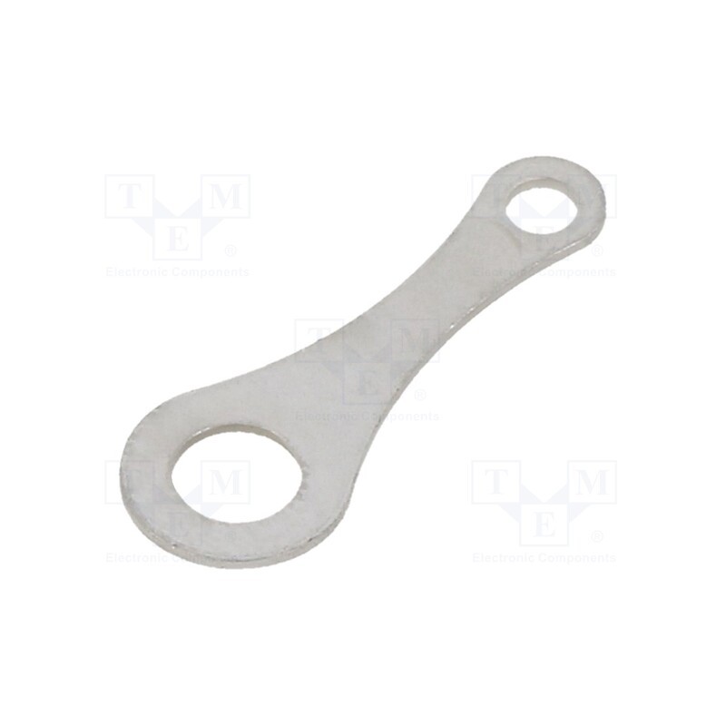 50 pcs : 7333 - Tip: solder lug ring, 0.5mm, M4, Ø: 4.32mm, soldering, screw, brass