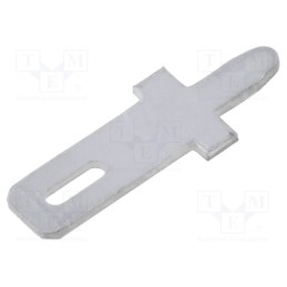 50 pcs : 735187-2 - Terminal: flat, 2.8mm, 0.5mm, male, THT, brass, tinned, straight