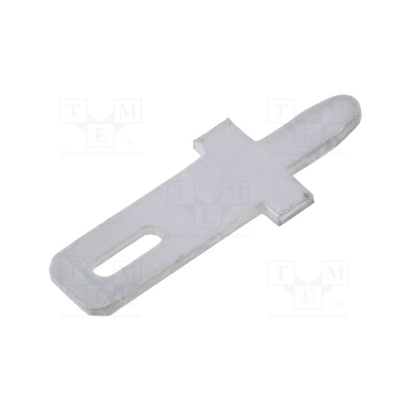 50 pcs : 735187-2 - Terminal: flat, 2.8mm, 0.5mm, male, THT, brass, tinned, straight