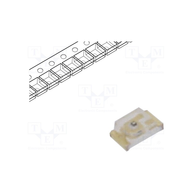 20 pcs : 19-213/G6C-AP1Q2/5T - LED, SMD, 1608, yellow green, 45÷112mcd, 1.6x0.8x0.6mm, 120°, 20mA