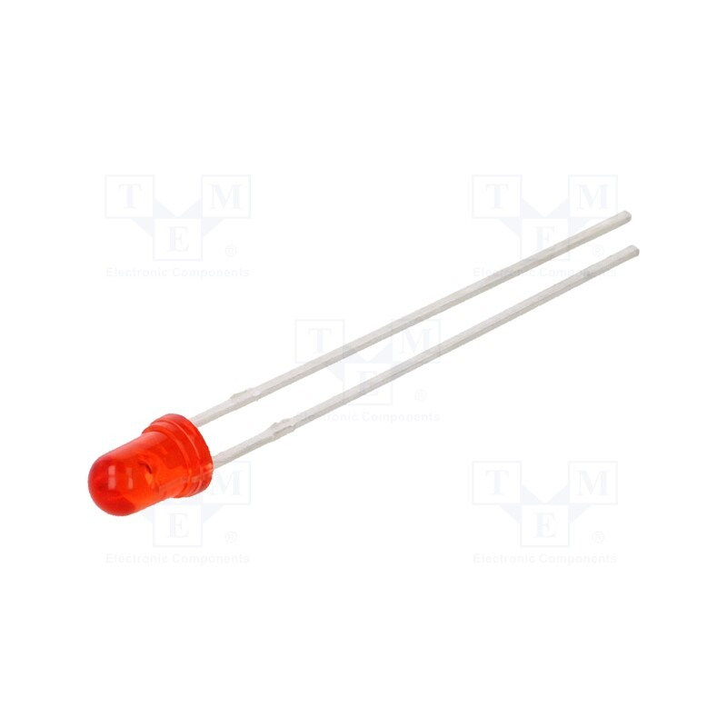 20 pcs : LTL1CHJETNN - LED, 3mm, red, 180÷400mcd, 45°, Front: convex, 2.05÷2.4V