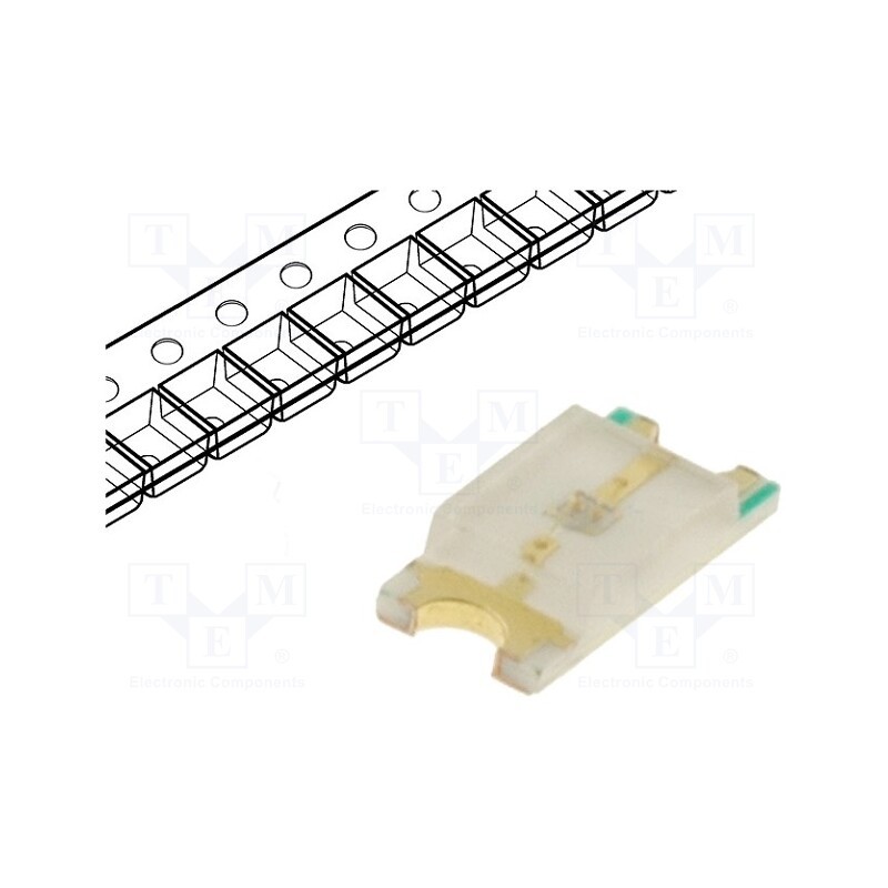 20 pcs : OF-SMD3216B - LED, SMD, 1206, blue, 160÷220mcd, 3.2x1.6x0.68mm, 120°, 3÷3.2V, 20mA