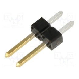 50 pcs : 77311-118-02LF - Pin header, pin strips, male, PIN: 2, straight, THT, gold-plated