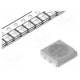 20 pcs : LL-R5050W-W6-3A - LED, SMD, 5050,PLCC6, white warm, 18÷20lm, 4500÷6000mcd, 120°, 60mA