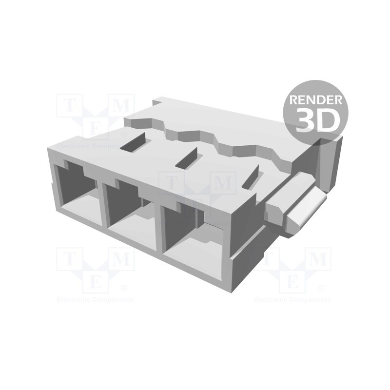 50 pcs : 781720003 - Plug, wire-board, female, 1.2mm, PIN: 3, for cable, -25÷85°C, 1.5A