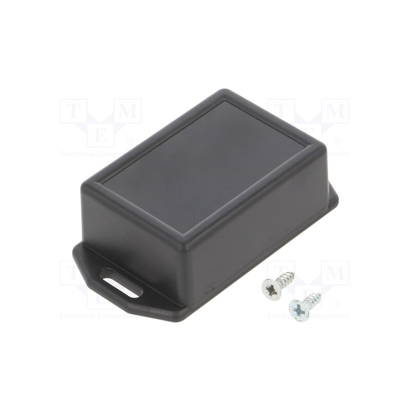 10 pcs : KM-210U/BK - Enclosure: multipurpose, X: 35mm, Y: 50mm, Z: 20mm, with fixing lugs