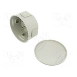 10 pcs : S-BOX 026 - Enclosure: junction box, Ø: 84mm, Z: 40mm, ABS,polystyrene, IP44