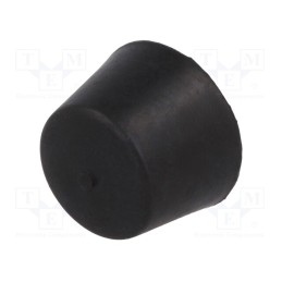 10 pcs : DVB.6-25-17-M6-8-55 - Vibroisolation foot, Ø: 25mm, Shore hardness: 55±5, 293N, 69N/mm