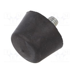 10 pcs : DVB.6-25-17-M6-8-40 - Vibroisolation foot, Ø: 25mm, Shore hardness: 40±5, 261N, 61N/mm