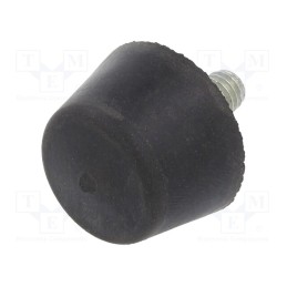 10 pcs : DVB.6-25-17-M6-12-55 - Vibroisolation foot, Ø: 25mm, Shore hardness: 55±5, 293N, 69N/mm