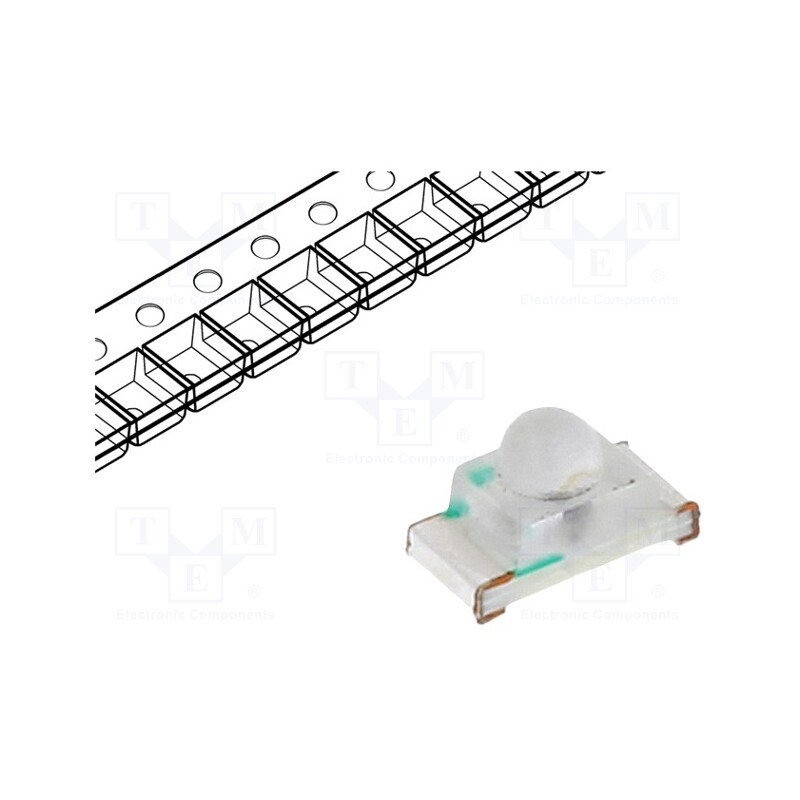 20 pcs : OSG8060341F - LED, SMD, 0603, yellow green, 70÷150mcd, 1.6x0.8x0.95mm, 35°, 5mA