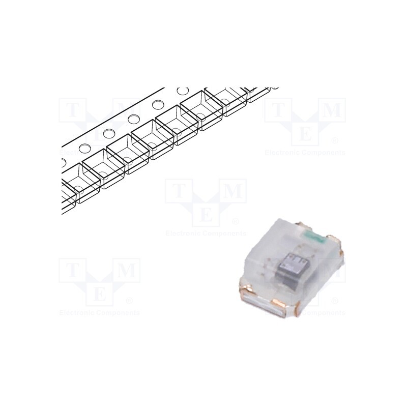 20 pcs : OSBS0805C1E (TYPE B) - LED, blue, blinking, 30÷70mcd, 120°, 3÷4V, 20mA, 2x1.25x0.8mm, 0805