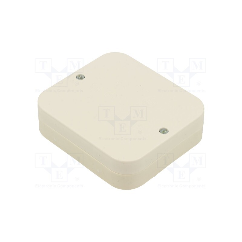 10 pcs : POT WHITE - Enclosure: junction box, X: 80mm, Y: 90mm, Z: 24mm, wall mount, IP20