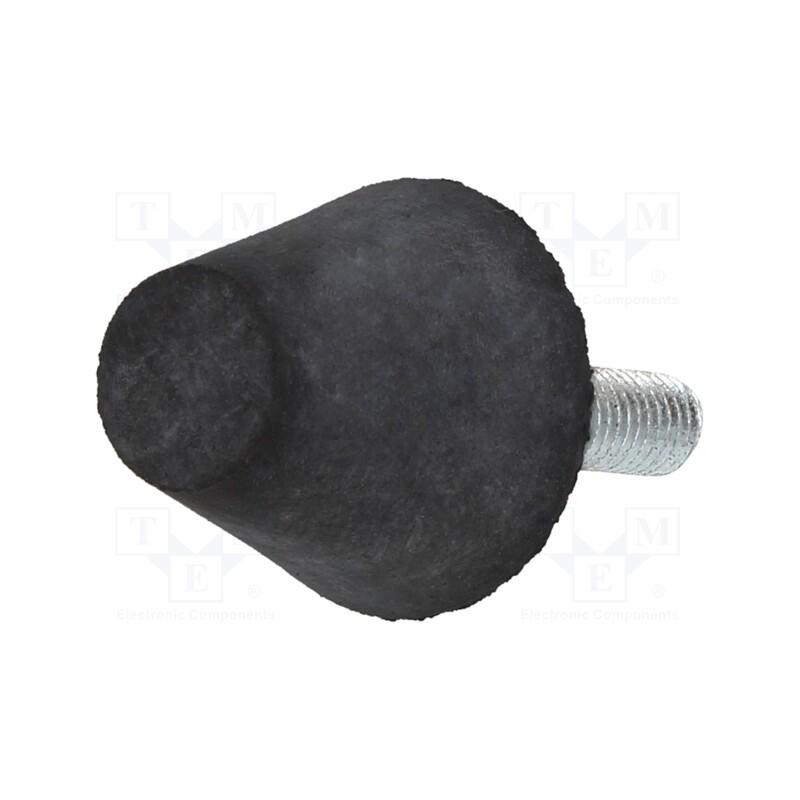 10 pcs : DVB.6-20-17-M5-20-40 - Vibroisolation foot, Ø: 20mm, Shore hardness: 40±5, 358N, 84N/mm