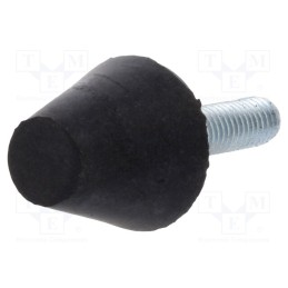 10 pcs : DVB.6-20-17-M5-20-70 - Vibroisolation foot, Ø: 20mm, Shore hardness: 70±5, 468N, 110N/mm