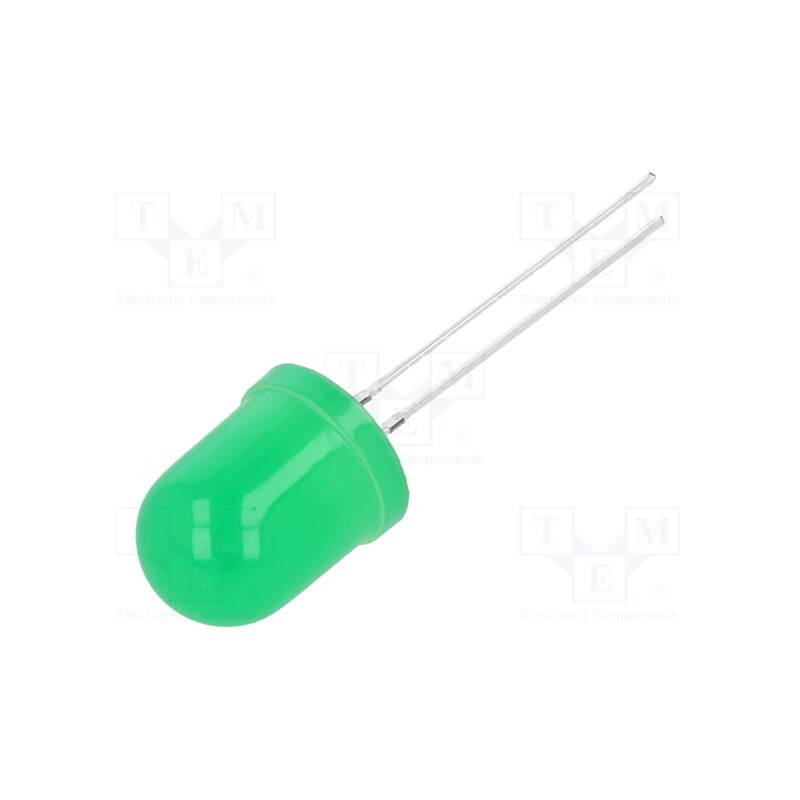 10 pcs : OSG8HSA134A - LED, 10mm, yellow green, blinking, 100÷150mcd, 30°, 3÷5V, 20mA