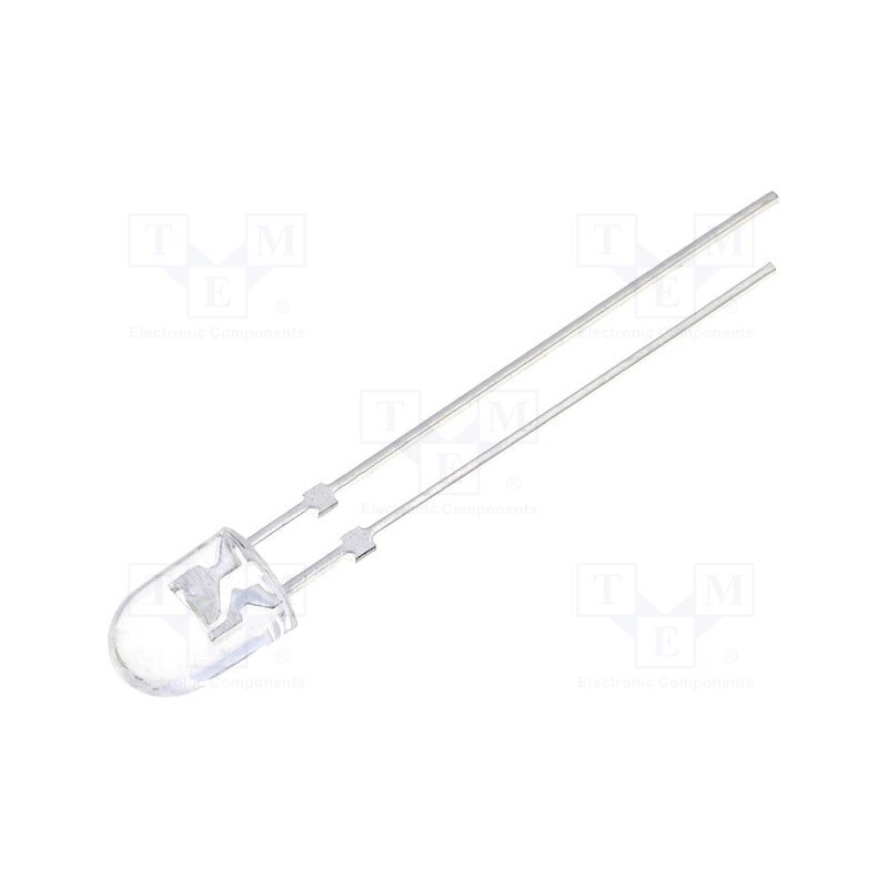 10 pcs : OSPW54A1D-MN - LED, oval, 5.1x4.3mm, white cold, 1560÷3000mcd, 100/40°, 2.8÷4V