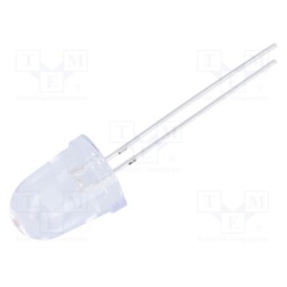 10 pcs : OSK5DKA201A - LED, 10mm, pink, 10000÷12000mcd, 8°, Front: convex, 2.9÷3.6V, Bullet