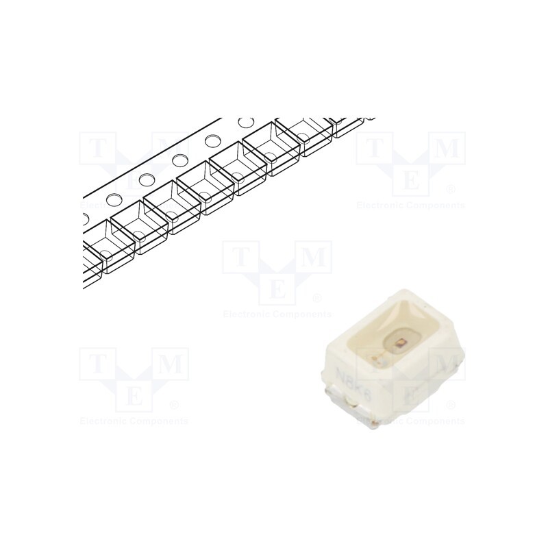 10 pcs : VLMS20J2L1-GS08 - LED, SMD, Mini PLCC2, red, 5.6÷14mcd, 2.3x1.3x1.4mm, 60°, 1.8÷2.2V