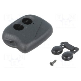 10 pcs : P-97/BK - Enclosure: for remote controller, X: 37mm, Y: 47mm, Z: 11mm