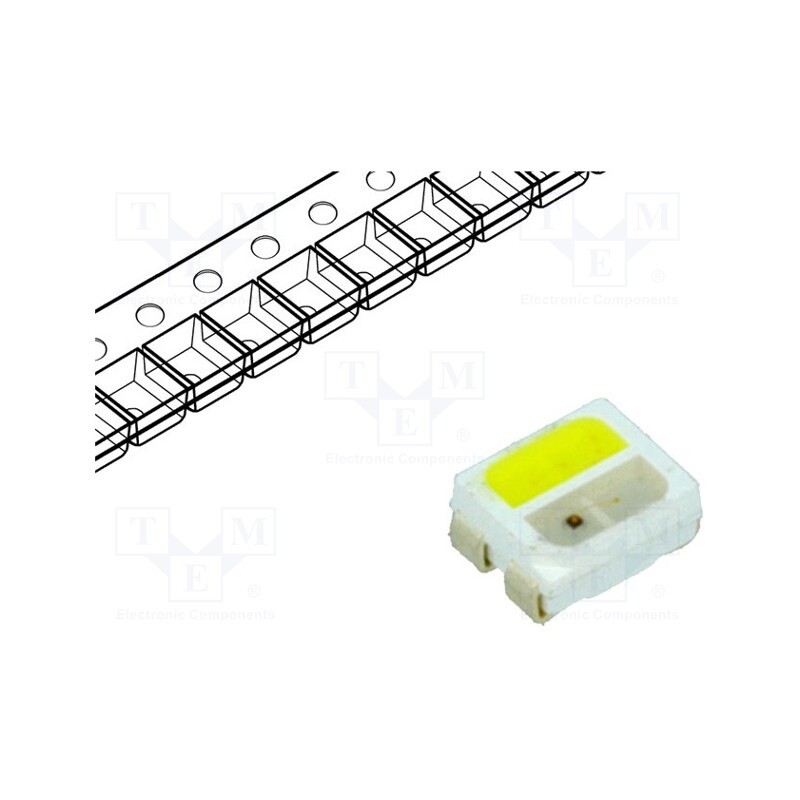 10 pcs : OSYWRDS5C1A - LED, SMD, 3528,PLCC4, yellow/cold white, 3.5x2.7x1.5mm, 120°, 20mA
