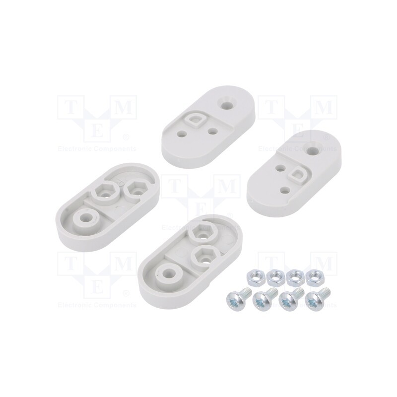 10 set : ZWM20 ABS - Set of clips, Kit: 4 holders,nut M4 x4,screw M4 x4