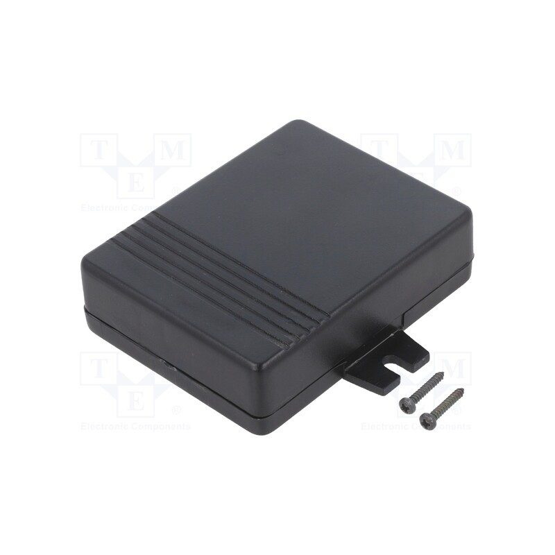 10 pcs : KM-21P-PS/BK - Enclosure: multipurpose, X: 55mm, Y: 72mm, Z: 21mm, with fixing lugs