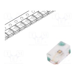 50 pcs : RF-OU0402TS-CE-B - LED, SMD, 0402, orange, 8÷100mcd, 1x0.5x0.4mm, 140°, 1.7÷2.4V, 5mA