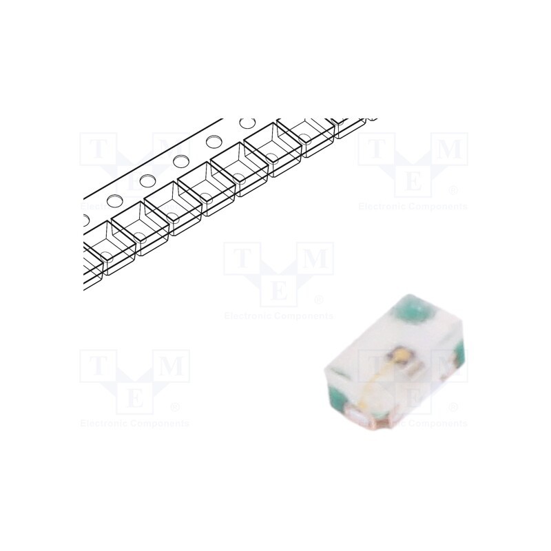 50 pcs : RF-OU0402TS-CE-B - LED, SMD, 0402, orange, 8÷100mcd, 1x0.5x0.4mm, 140°, 1.7÷2.4V, 5mA