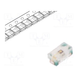 50 pcs : RF-YU0402TS-CE-B - LED, SMD, 0402, yellow, 8÷100mcd, 1x0.5x0.4mm, 140°, 1.7÷2.4V, 5mA