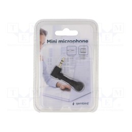 10 pcs : MIC-203 - Microphone, black, Jack 3,5mm, -54dB, 100÷5000Hz