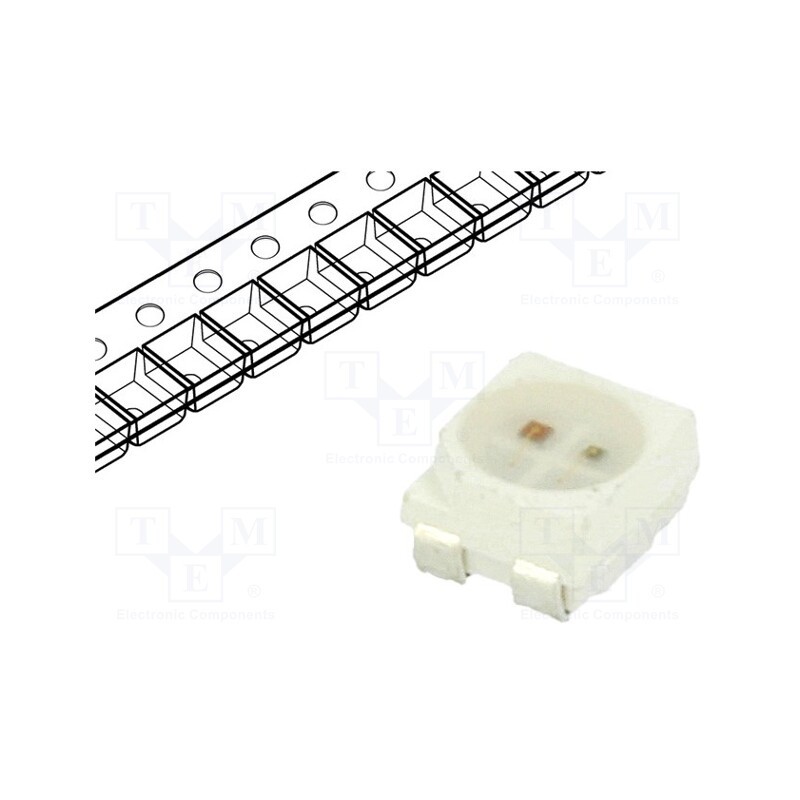 10 pcs : OSRICDS2C1A - IR transmitter, 3528,PLCC4, 650÷670nm,830÷870nm, transparent