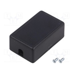 10 pcs : KM-3A BK - Enclosure: for power supplies, X: 28mm, Y: 45mm, Z: 18mm, ABS, black
