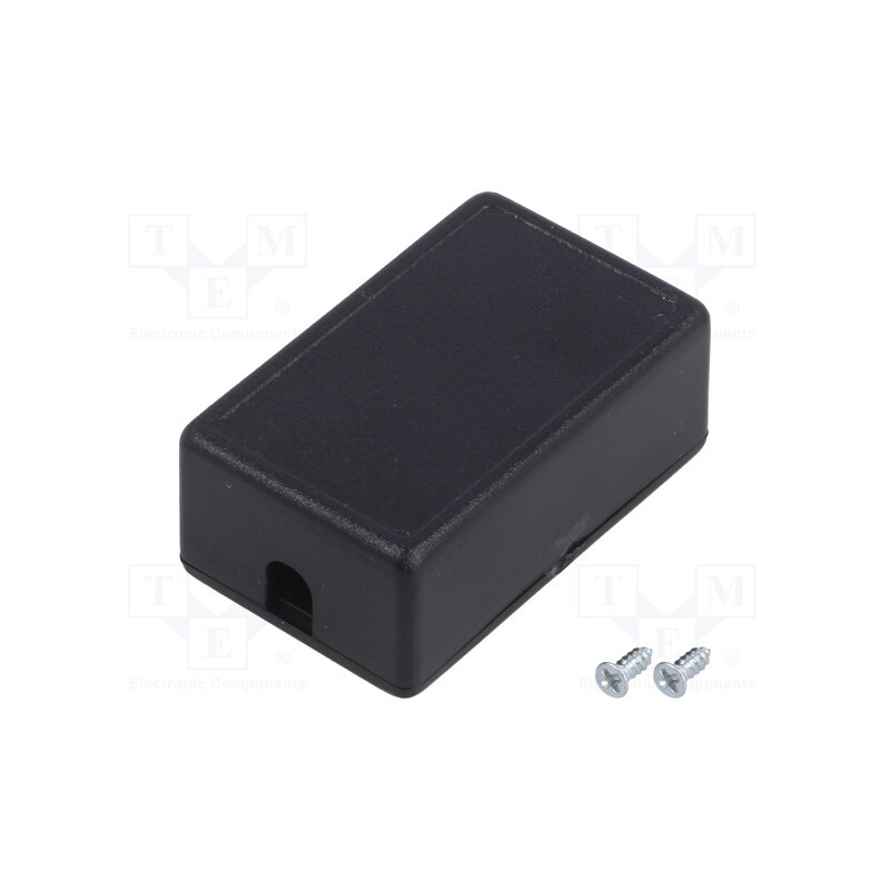 10 pcs : KM-3A BK - Enclosure: for power supplies, X: 28mm, Y: 45mm, Z: 18mm, ABS, black