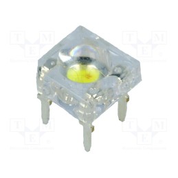 10 pcs : OSYWM4Z2C1D - LED Super Flux, 7.62x7.62mm, bicolour, yellow/white, 120°, 20mA