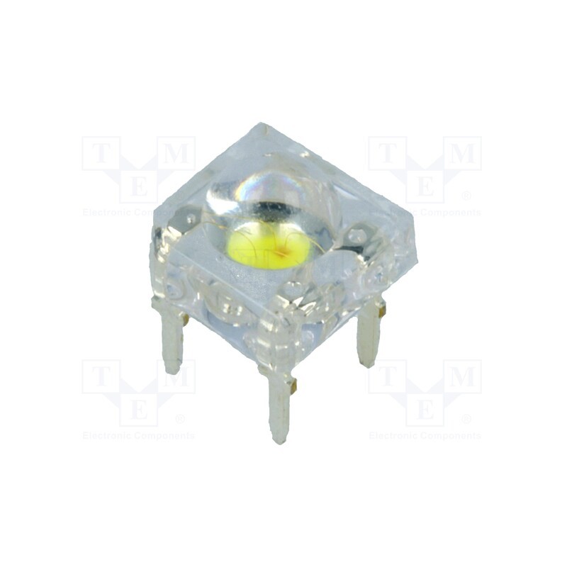 10 pcs : OSYWM4Z2C1D - LED Super Flux, 7.62x7.62mm, bicolour, yellow/white, 120°, 20mA